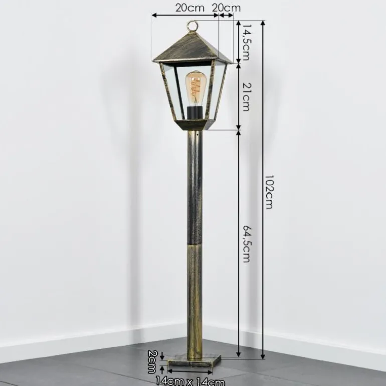 Anfei Eclairage de chemin Brun, Or, 1 lumière