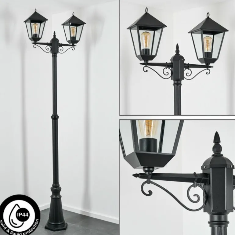 Anfei Eclairage de chemin Noir, 2 lumières