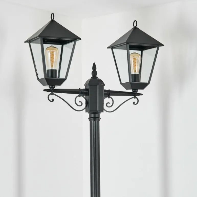 Anfei Eclairage de chemin Noir, 2 lumières