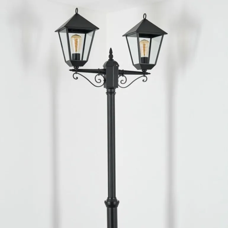 Anfei Eclairage de chemin Noir, 2 lumières