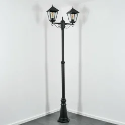 Anfei Eclairage de chemin Noir, 2 lumières