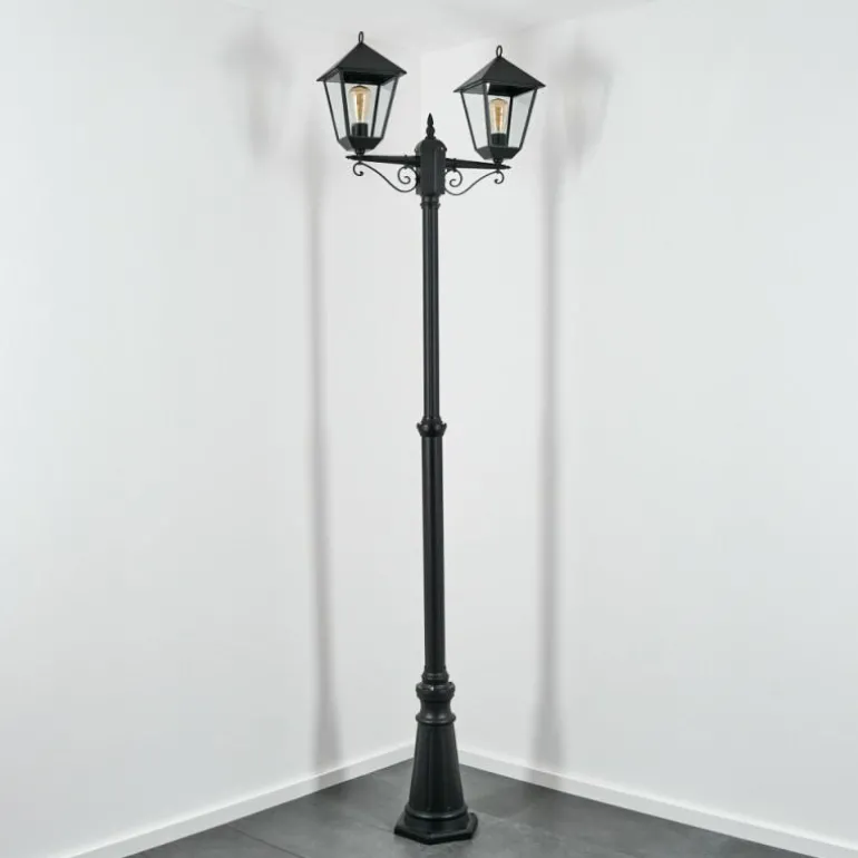 Anfei Eclairage de chemin Noir, 2 lumières