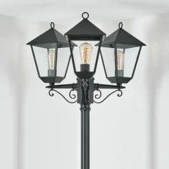 Anfei Eclairage de chemin Noir, 3 lumières