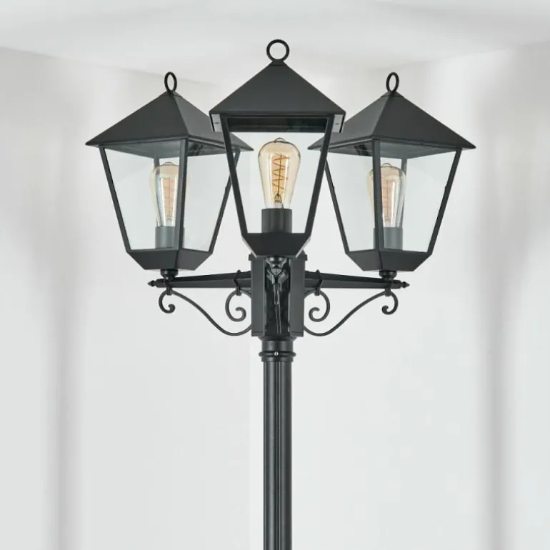 Anfei Eclairage de chemin Noir, 3 lumières