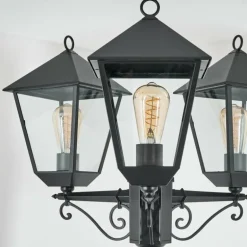 Anfei Eclairage de chemin Noir, 3 lumières