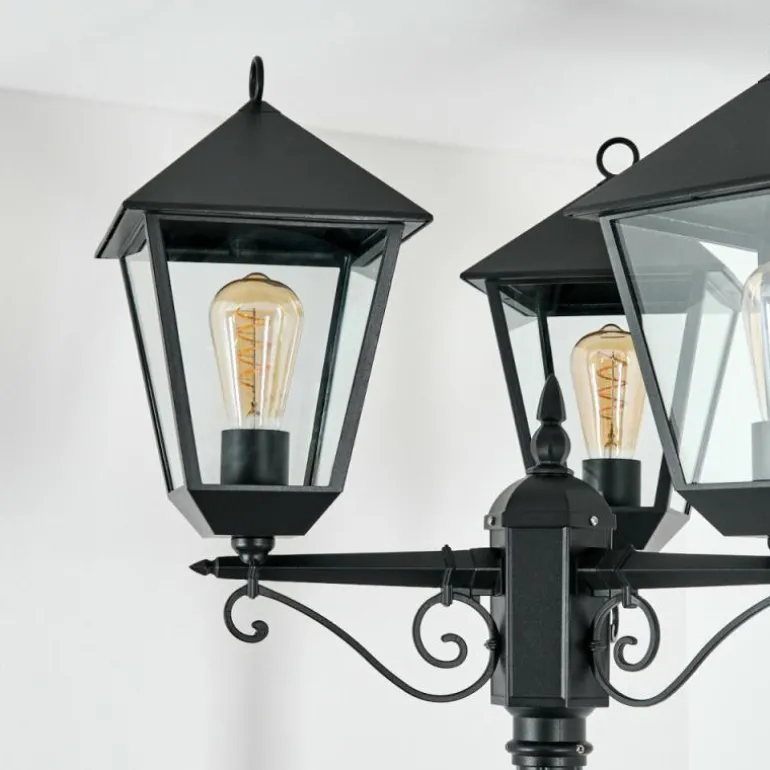 Anfei Eclairage de chemin Noir, 3 lumières