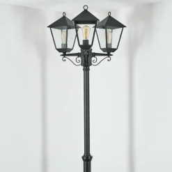 Anfei Eclairage de chemin Noir, 3 lumières