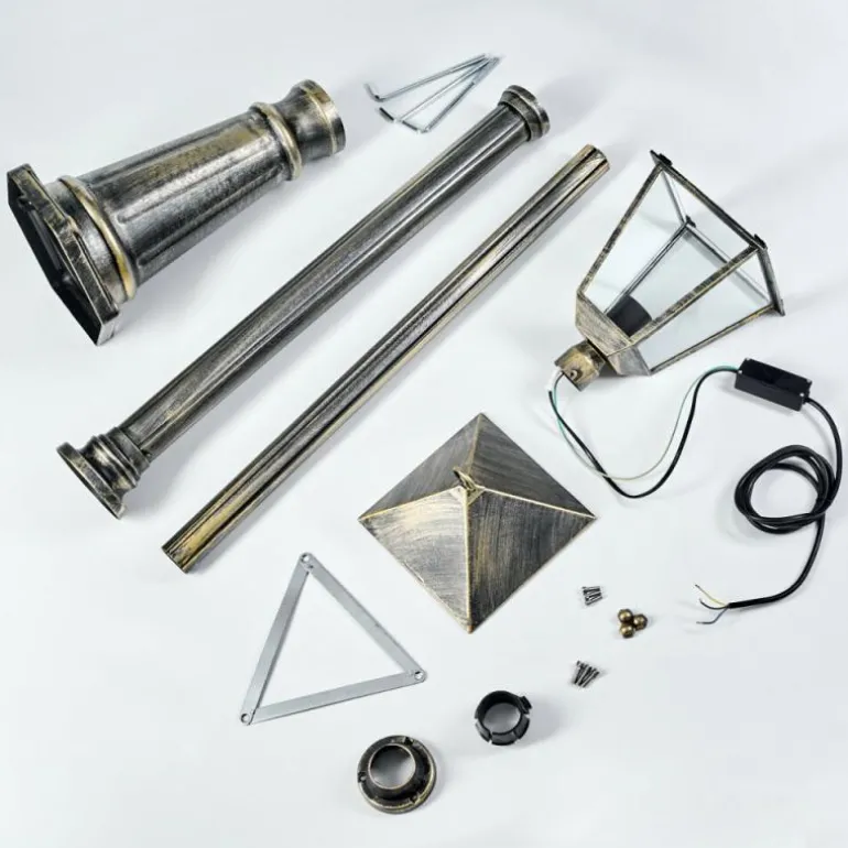 Anfei Eclairage de chemin Or, Noir, 1 lumière