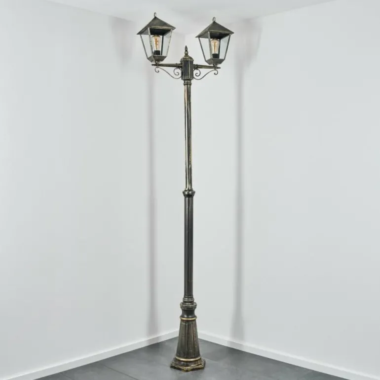 Anfei Eclairage de chemin Or, Noir, 2 lumières