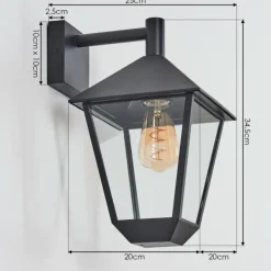 Anfei Lampe murale d´extérieur Noir, 1 lumière