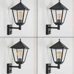 Anfei Lampe murale d´extérieur Noir, 1 lumière, Détecteur de mouvement