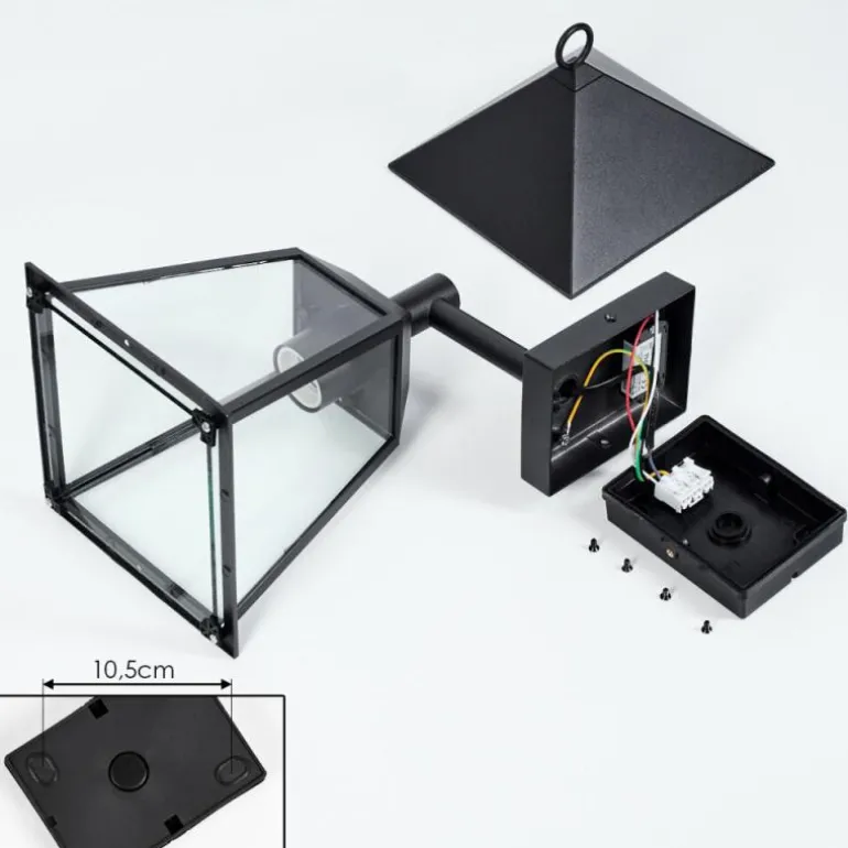 Anfei Lampe murale d´extérieur Noir, 1 lumière, Détecteur de mouvement