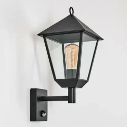Anfei Lampe murale d´extérieur Noir, 1 lumière, Détecteur de mouvement