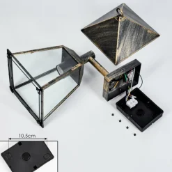 Anfei Lampe murale d´extérieur Or, Noir, 1 lumière, Détecteur de mouvement