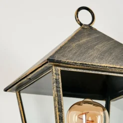 Anfei Lampe murale d´extérieur Or, Noir, 1 lumière, Détecteur de mouvement