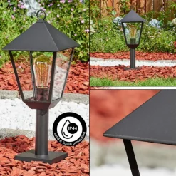 Anfei Luminaire extérieur, Borne lumineuse, Eclairage de chemin Noir, 1 lumière