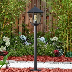 Anfei Luminaire extérieur, Eclairage de chemin Noir, 1 lumière