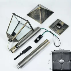 Anfei Luminaire extérieur, Eclairage de chemin Brun, Or, 1 lumière, Détecteur de mouvement