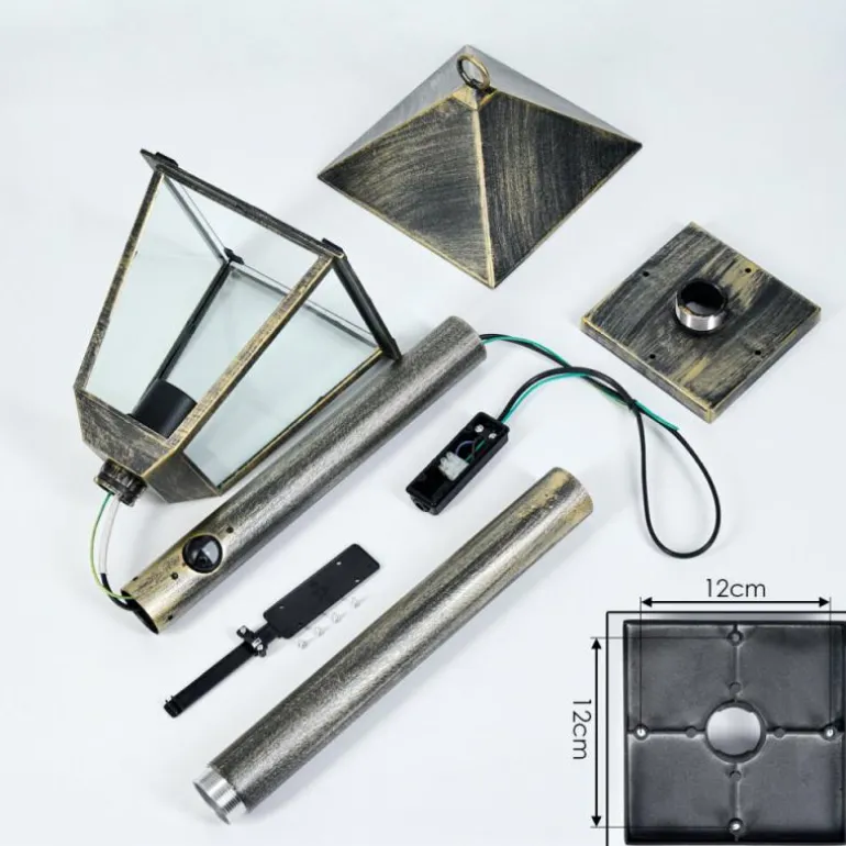 Anfei Luminaire extérieur, Eclairage de chemin Brun, Or, 1 lumière, Détecteur de mouvement