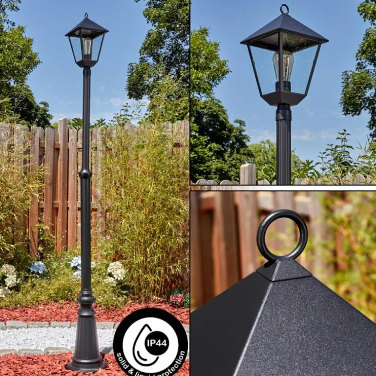 Anfei Luminaire extérieur, Réverbère, Eclairage de chemin Noir, 1 lumière