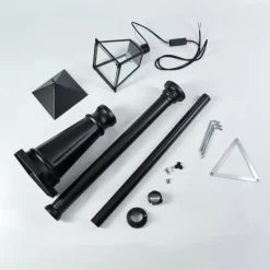 Anfei Luminaire extérieur, Réverbère, Eclairage de chemin Noir, 1 lumière