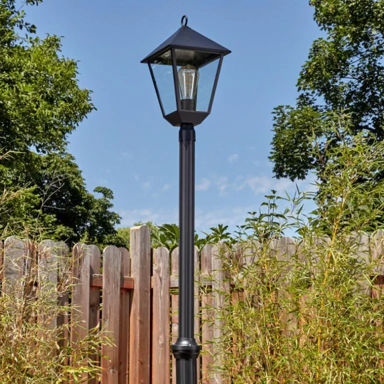 Anfei Luminaire extérieur, Réverbère, Eclairage de chemin Noir, 1 lumière