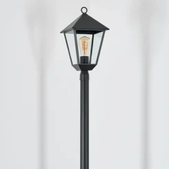 Anfei Luminaire extérieur, Réverbère, Eclairage de chemin Noir, 1 lumière