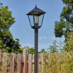 Anfei Luminaire extérieur, Réverbère, Eclairage de chemin Noir, 1 lumière