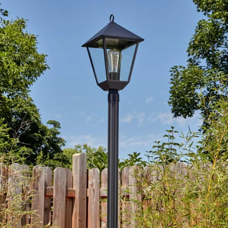 Anfei Luminaire extérieur, Réverbère, Eclairage de chemin Noir, 1 lumière