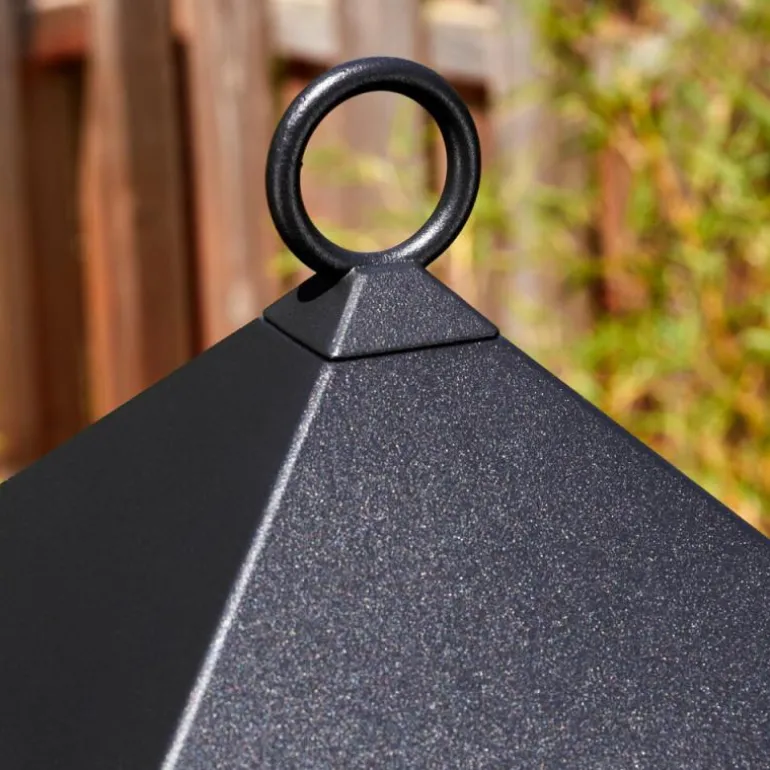 Anfei Luminaire extérieur, Réverbère, Eclairage de chemin Noir, 3 lumières