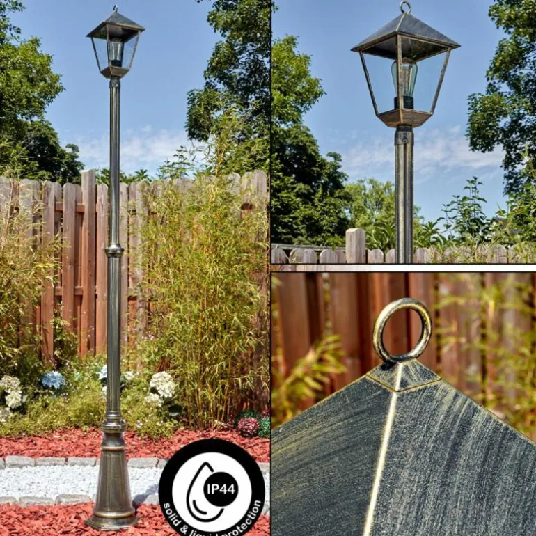 Anfei Luminaire extérieur, Réverbère, Eclairage de chemin Or, Noir, 1 lumière