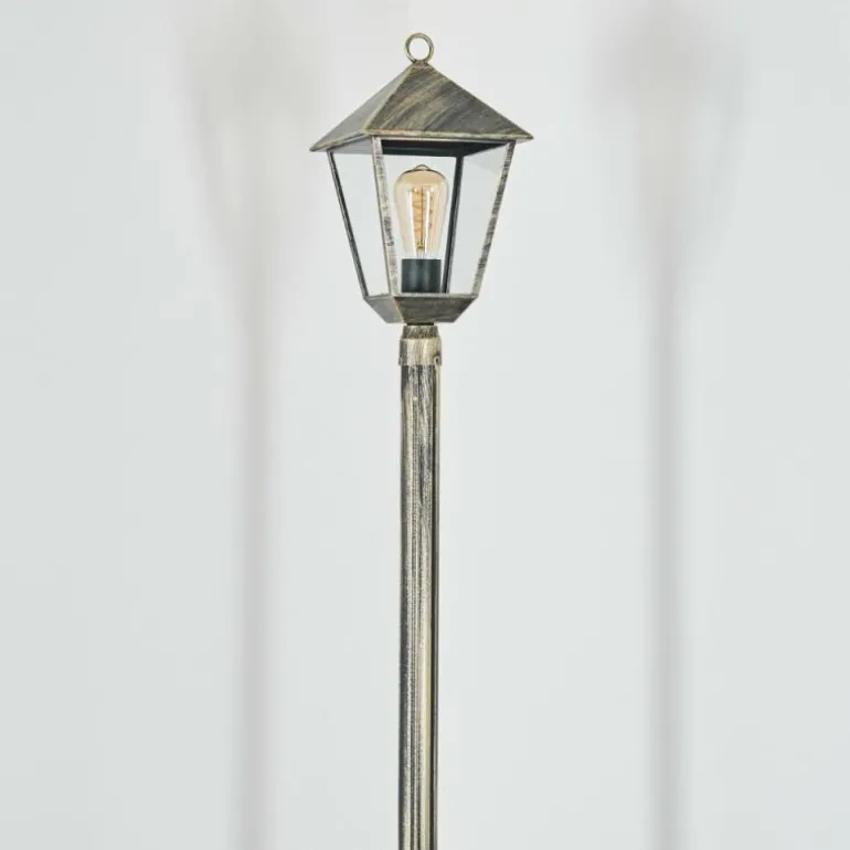 Anfei Luminaire extérieur, Réverbère, Eclairage de chemin Or, Noir, 1 lumière