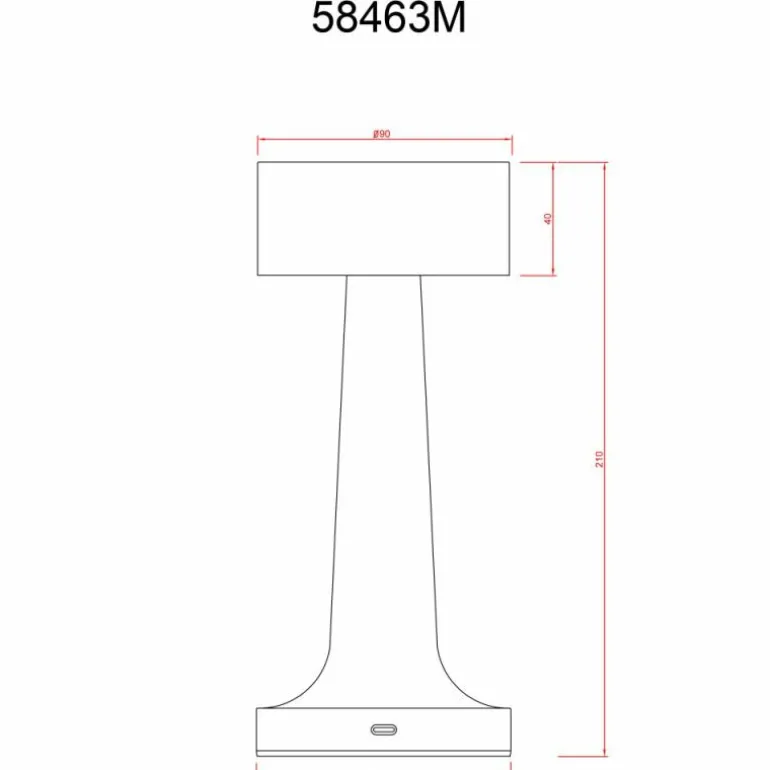Angelika Lampe à poser Luminaires Globo Lighting LED Laiton, 1 lumière