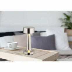 Angelika Lampe à poser Luminaires Globo Lighting LED Nickel mat, 1 lumière