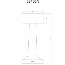 Angelika Lampe à poser Luminaires Globo Lighting LED Nickel mat, 1 lumière