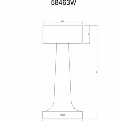 Angelika Lampe à poser Luminaires Globo Lighting LED Blanc, 1 lumière