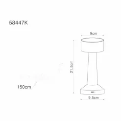 Angelika Lampe à poser Luminaires Globo Lighting LED Cuivre, 1 lumière