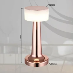 Angelika Lampe à poser Luminaires Globo Lighting LED Cuivre, 1 lumière