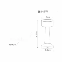 Angelika Lampe à poser Luminaires Globo Lighting LED Blanc, 1 lumière