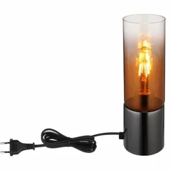 Annika Lampe à poser Luminaires Globo Lighting Chrome, Noir, 1 lumière