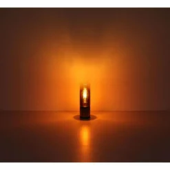 Annika Lampe à poser Luminaires Globo Lighting Chrome, Noir, 1 lumière