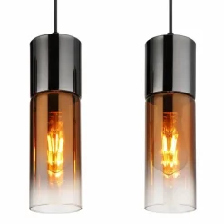 Annika Suspension Luminaires Globo Lighting Noir, 4 lumières