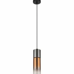 Annika Suspension Luminaires Globo Lighting Noir, 1 lumière