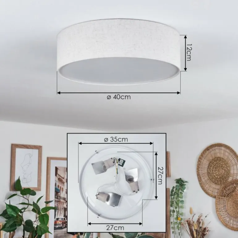 Antillo Plafonnier Blanc, 3 lumières