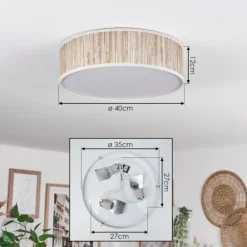 Antillo Plafonnier Blanc, 3 lumières