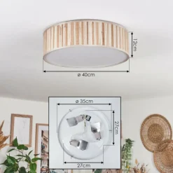 Antillo Plafonnier Blanc, 3 lumières