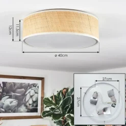 Antillo Plafonnier Blanc, 3 lumières