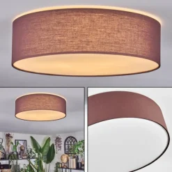 Antillo Plafonnier Brun, Blanc, 3 lumières