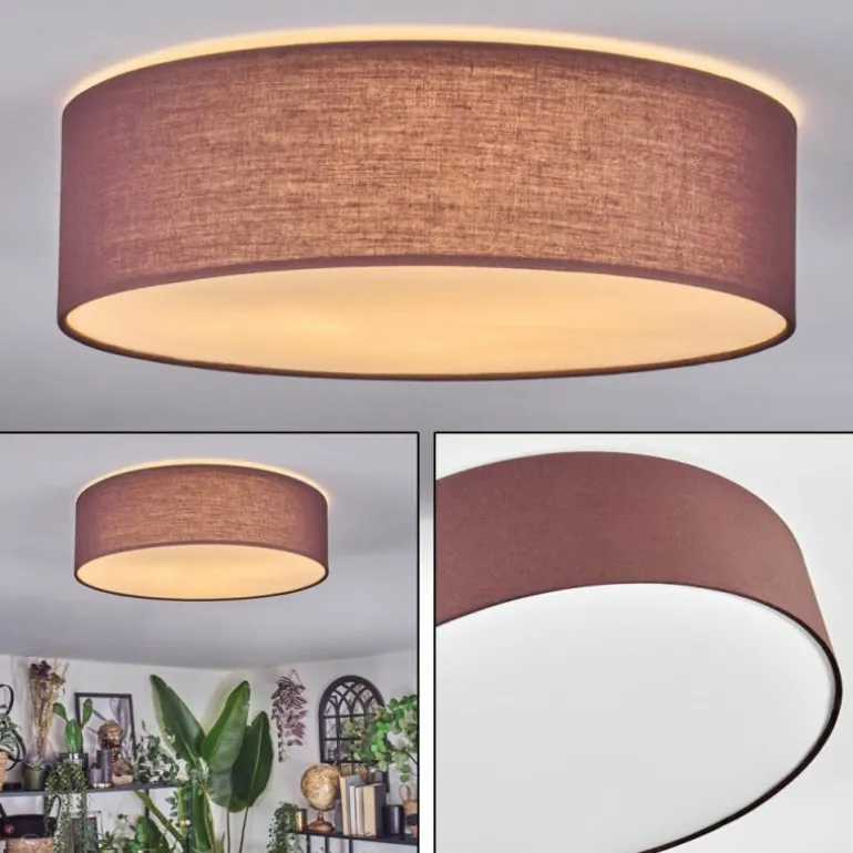 Antillo Plafonnier Brun, Blanc, 3 lumières