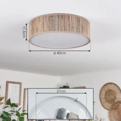 Antillo Plafonnier Nickel mat, 3 lumières